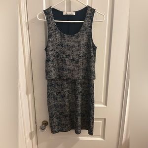 Metallic Navy Dress